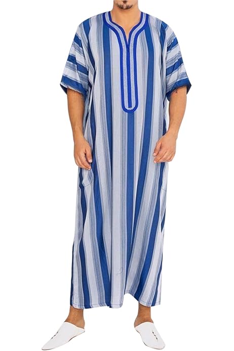 Djellaba traditionnelle pour Hommes manches courtes