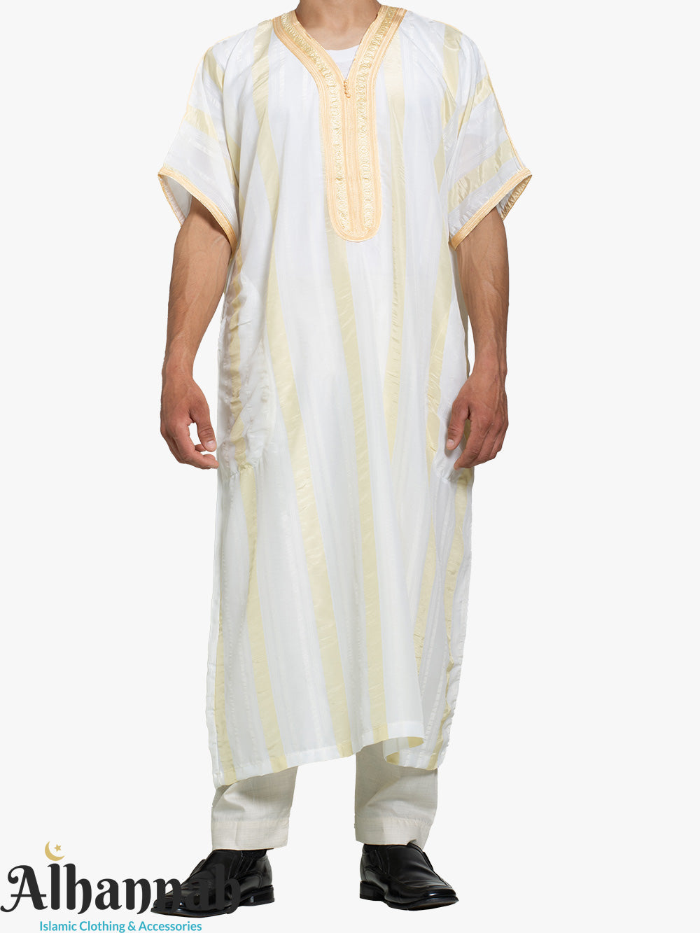 Djellaba traditionnelle pour Hommes manches courtes