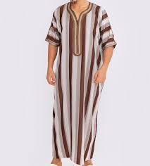 Djellaba traditionnelle pour Hommes manches courtes