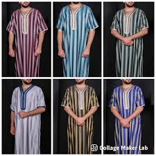 Djellaba traditionnelle pour Hommes manches courtes